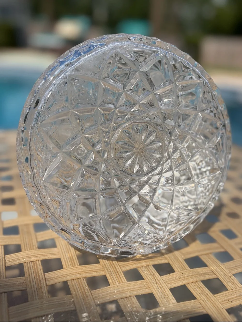 Crystal Glass Decanter - Clear Cut Glass Home Art